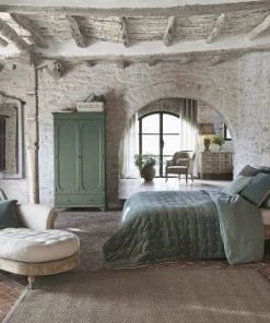 Maisons Du Monde Lits Et Linge De Lit Lit En Manguier Blanchi Et Lin 160x200 -Sommiers Soldes lit en manguier blanchi et lin 160x200 1000 7 0 166624 5