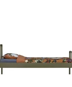 Woood Lits Lit En Métal 90x200cm Vert Kaki