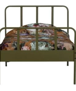 Woood Lits Lit En Métal 90x200cm Vert Kaki -Sommiers Soldes lit en metal 90x200cm vert kaki 3