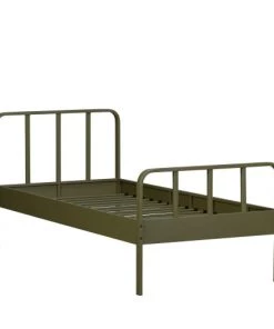 Woood Lits Lit En Métal 90x200cm Vert Kaki -Sommiers Soldes lit en metal 90x200cm vert kaki 5