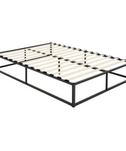 ML-Design Lits Lit En Métal Noir, 200x140 Cm, Composé D'un Cadre En Acier