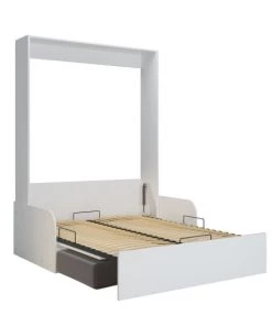 Calicosy Lits Lit Escamotable Avec Sofa Et Accoudoirs Blanc - 140X200