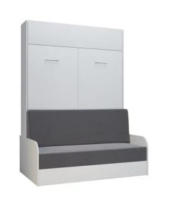 Calicosy Lits Lit Escamotable Avec Sofa Et Accoudoirs Blanc - 140X200 8 Calicosy Lits Lit Escamotable Avec Sofa Et Accoudoirs Blanc - 140X200 -Sommiers Soldes lit escamotable avec sofa et accoudoirs blanc 140x200 3
