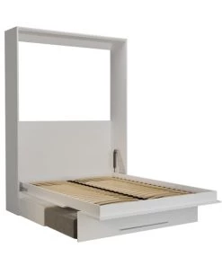 Calicosy Lits Lit Escamotable Blanc Avec Sofa Sans Accoudoirs - 140X200