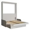 Calicosy Lits Lit Escamotable Blanc Et Sofa Avec Accoudoirs - 140X200