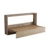 Calicosy Lits Lit Escamotable Horizontal 1 Place Avec Pied - 90 X 200 Cm - Marron