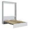 Calicosy Lits Lit Escamotable Vertical 1-2 Places - 140 X 200 Cm - Blanc -Sommiers Soldes lit escamotable vertical 1 2 places 140 x 200 cm blanc