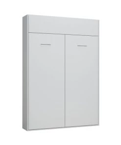 Calicosy Lits Lit Escamotable Vertical 1-2 Places - 140 X 200 Cm - Blanc -Sommiers Soldes lit escamotable vertical 1 2 places 140 x 200 cm blanc 2