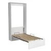 Calicosy Lits Lit Escamotable Vertical 1 Place - 90 X 200 Cm - Blanc
