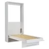 Calicosy Lits Lit Escamotable Vertical 1 Place - 90 X 200 Cm - Blanc -Sommiers Soldes lit escamotable vertical 1 place 90 x 200 cm blanc 6