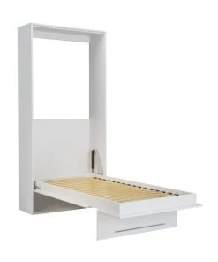 Calicosy Lits Lit Escamotable Vertical 1 Place - 90 X 200 Cm - Blanc