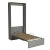 Calicosy Lits Lit Escamotable Vertical 1 Place - 90 X 200 Cm - Gris
