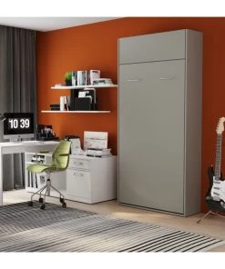 Calicosy Lits Lit Escamotable Vertical 1 Place - 90 X 200 Cm - Gris 11 Calicosy Lits Lit Escamotable Vertical 1 Place - 90 X 200 Cm - Gris -Sommiers Soldes lit escamotable vertical 1 place 90 x 200 cm gris 3