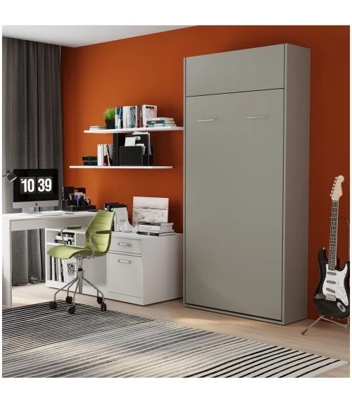 Calicosy Lits Lit Escamotable Vertical 1 Place - 90 X 200 Cm - Gris 6 Calicosy Lits Lit Escamotable Vertical 1 Place - 90 X 200 Cm - Gris – Image 4