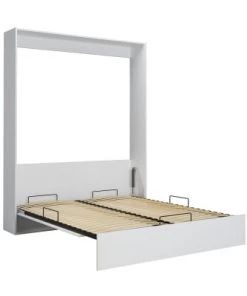 Calicosy Lits Lit Escamotable Vertical 1 Place Avec Pied - 160x200 Cm - Blanc -Sommiers Soldes lit escamotable vertical 1 place avec pied 160x200 cm blanc 5