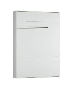 Calicosy Lits Lit Escamotable Vertical 2 Places - 140 X 200 Cm - Blanc -Sommiers Soldes lit escamotable vertical 2 places 140 x 200 cm blanc 3