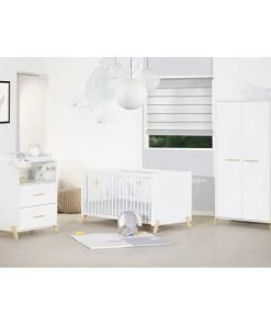 BabyPrice Lits Lit évolutif 140x70 - Little Big Bed En Bois Blanc -Sommiers Soldes lit evolutif 140x70 little big bed en bois blanc 5