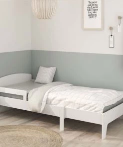 HOMN Lits Lit évolutif 90x140/190 Cm Blanc, MDF Laqué 10 HOMN Lits Lit évolutif 90x140/190 Cm Blanc, MDF Laqué -Sommiers Soldes lit evolutif 90x140 190 cm blanc mdf laque 2