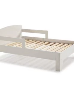 HOMN Lits Lit évolutif 90x140/190 Cm Blanc, MDF Laqué