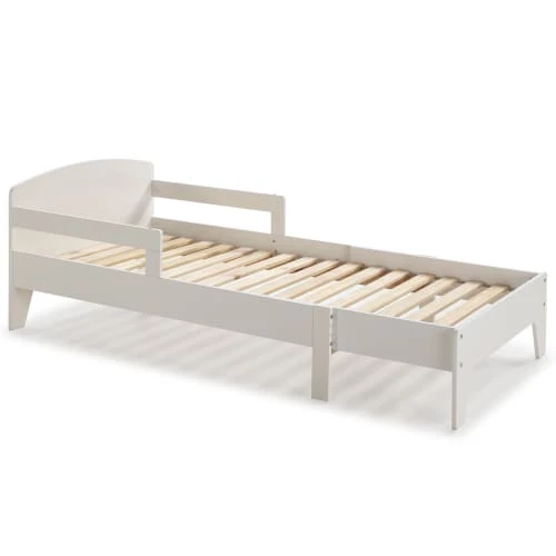 HOMN Lits Lit évolutif 90x140/190 Cm Blanc, MDF Laqué 6 HOMN Lits Lit évolutif 90x140/190 Cm Blanc, MDF Laqué – Image 4