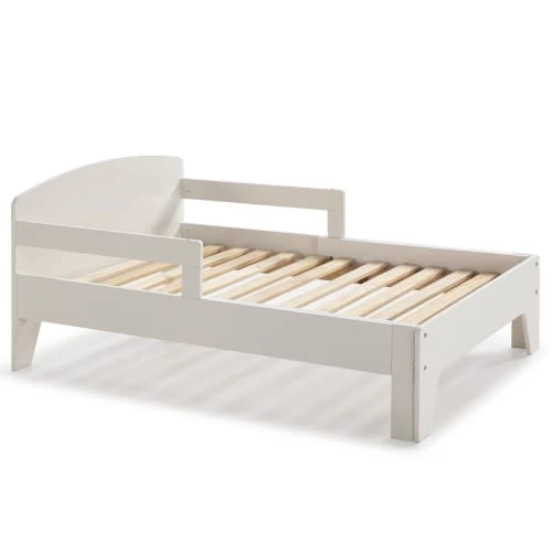 HOMN Lits Lit évolutif 90x140/190 Cm Blanc, MDF Laqué 3 HOMN Lits Lit évolutif 90x140/190 Cm Blanc, MDF Laqué