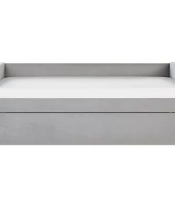 Beliani Lits Lit Gigogne En Velours Gris 90x200 -Sommiers Soldes lit gigogne en velours gris 90x200 3