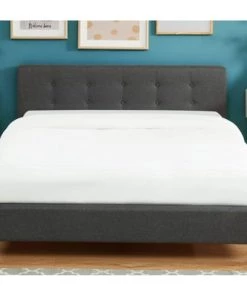 Homifab Lits Lit Gris Foncé 140x190 Avec Sommier à Lattes Et Tête De Lit -Sommiers Soldes lit gris fonce 140x190 avec sommier a lattes et tete de lit 3