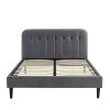 Drawer Lits Lit Matelassé En Velours 140x190cm Gris Anthracite 1 Drawer Lits Lit Matelassé En Velours 140x190cm Gris Anthracite -Sommiers Soldes lit matelasse en velours 140x190cm gris anthracite