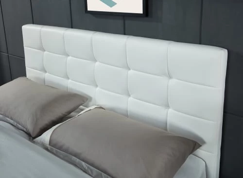 Baita Lits Lit Simili Blanc 140x190 Sommier Inclus 5 Baita Lits Lit Simili Blanc 140x190 Sommier Inclus – Image 3