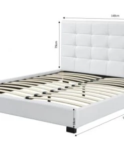 Baita Lits Lit Simili Blanc 140x190 Sommier Inclus 11 Baita Lits Lit Simili Blanc 140x190 Sommier Inclus -Sommiers Soldes lit simili blanc 140x190 sommier inclus 3