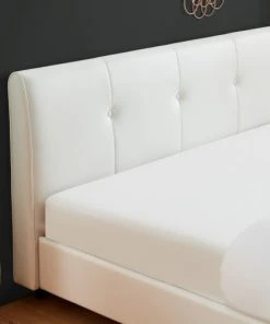 Baita Lits Lit Simili Blanc 140x190 Sommier Inclus -Sommiers Soldes lit simili blanc 140x190 sommier inclus 9