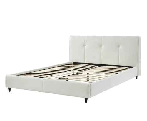 Baita Lits Lit Simili Blanc 160x200 Sommier Inclus 3 Baita Lits Lit Simili Blanc 160x200 Sommier Inclus