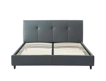 Baita Lits Lit Simili Gris 140x190 Sommier Inclus 8 Baita Lits Lit Simili Gris 140x190 Sommier Inclus – Image 6