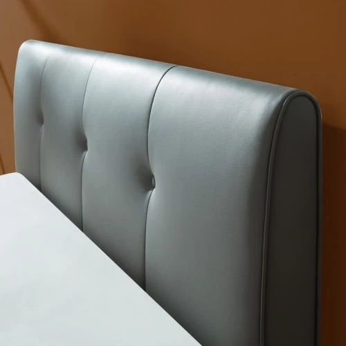 Baita Lits Lit Simili Gris 160x200 Sommier Inclus 5 Baita Lits Lit Simili Gris 160x200 Sommier Inclus – Image 3