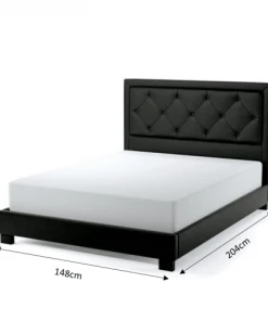 Baita Lits Lit Simili Noir 140x190 Sommier Inclus -Sommiers Soldes lit simili noir 140x190 sommier inclus