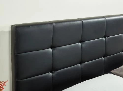 Baita Lits Lit Simili Noir 140x190 Sommier Inclus 5 Baita Lits Lit Simili Noir 140x190 Sommier Inclus – Image 3