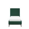 Beliani Lits Lit Simple En Velours Vert 90x200