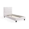 Baita Lits Lit Simple Simili Blanc 90x190 Sommier Inclus
