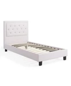 Baita Lits Lit Simple Simili Blanc 90x190 Sommier Inclus 10 Baita Lits Lit Simple Simili Blanc 90x190 Sommier Inclus -Sommiers Soldes lit simple simili blanc 90x190 sommier inclus 3