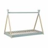 Alice's Garden Lits Lit Tipi 90x190 En Bois Massif, Pin Naturel Vert Céladon