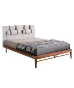 Angel Cerda Lits Lit Tissu Gris Clair 150x200 Avec Sommier Inclus