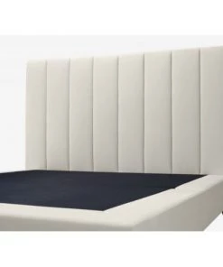 Artecosy Lits Lit Velours Et Métal Noir Beige -Sommiers Soldes lit velours et metal noir beige 2