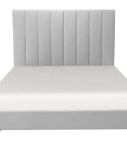 Artecosy Lits Lit Velours Et Métal Noir Gris