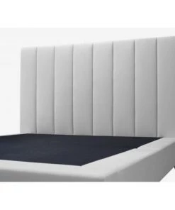 Artecosy Lits Lit Velours Et Métal Noir Gris -Sommiers Soldes lit velours et metal noir gris 3