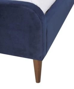 Maisons Du Monde Lits Lit Vintage 160x200 Avec Sommier à Lattes En Velours Bleu Nuit, OEKO-TEX® -Sommiers Soldes lit vintage 160x200 avec sommier a lattes en velours bleu nuit oeko tex 1000 0 33 219793 3