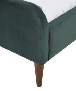 Maisons Du Monde Lits Lit Vintage 160x200 Avec Sommier à Lattes En Velours Vert Foncé, OEKO-TEX® -Sommiers Soldes lit vintage 160x200 avec sommier a lattes en velours vert fonce oeko tex 1000 5 38 219798 3
