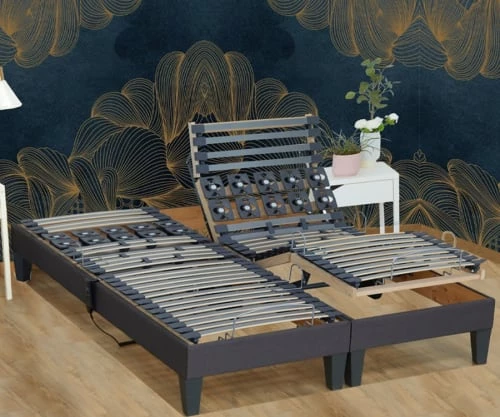 Idliterie Lot 2 Sommiers Relaxation Electrique Anthracite 2x80x200 4 Idliterie Lot 2 Sommiers Relaxation Electrique Anthracite 2x80x200 – Image 2