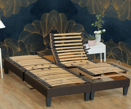 Idliterie Lot 2 Sommiers Relaxation Electrique Anthracite 2x90x200 4 Idliterie Lot 2 Sommiers Relaxation Electrique Anthracite 2x90x200 – Image 2