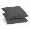 Bleu Câlin Lot De 2 Oreillers Moelleux Déco Gris 60x60cm -Sommiers Soldes lot de 2 oreillers moelleux deco gris 60x60cm