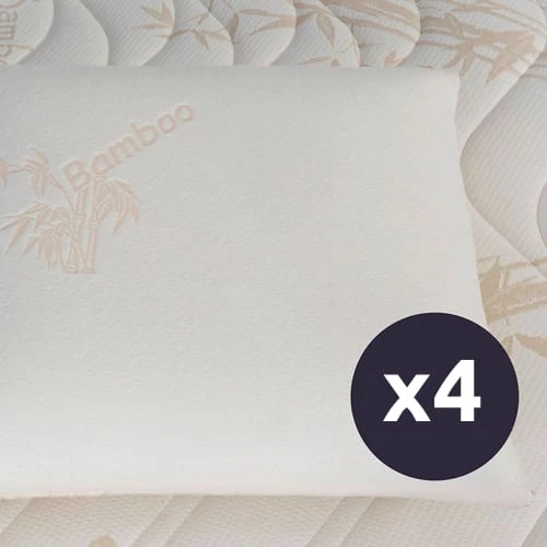 Bellecour Lot De 4 Oreillers 60x60 Mémoire De Forme 3 Bellecour Lot De 4 Oreillers 60x60 Mémoire De Forme